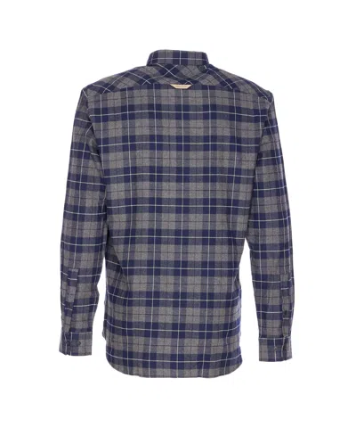 Woolrich Long Sleeve Check Pattern Button-down Shirt In Blue
