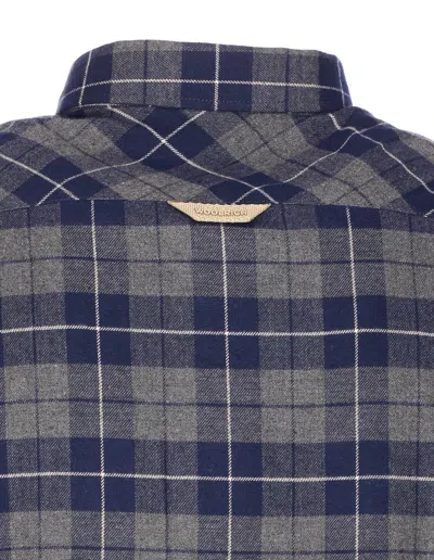 Woolrich Long Sleeve Check Pattern Button-down Shirt In Blue
