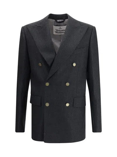 Vivienne Westwood Double-breasted Blazer In Black