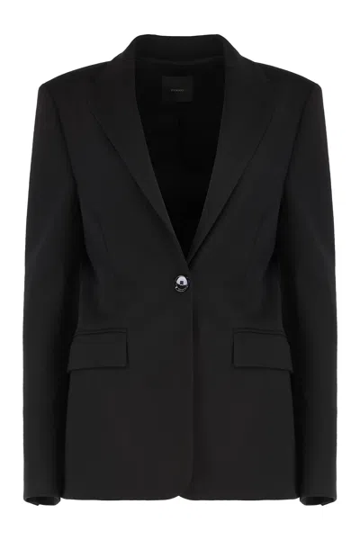 Pinko New Signum Single-breasted One Button Jacket In Black