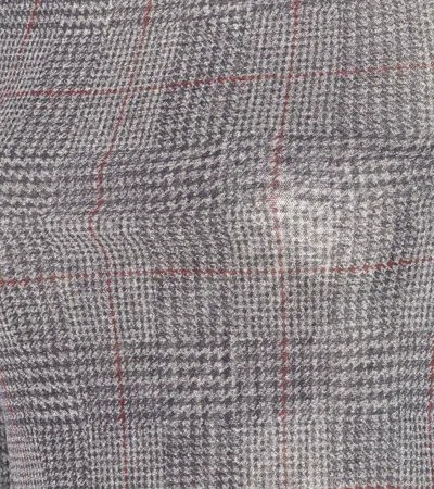 Jean Paul Gaultier Women Body Shadow And Prince Of Wales Print Mesh Top In Gray