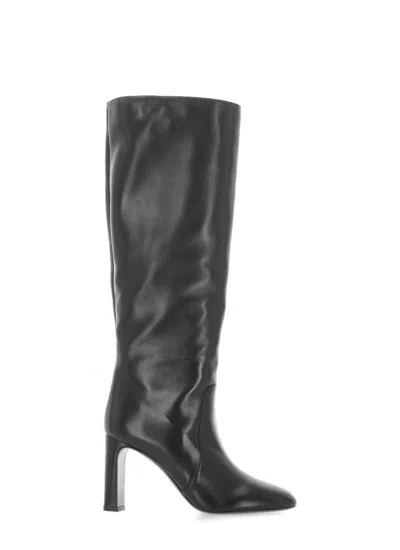 Stuart Weitzman Nappa Leather Knee-high Babette Boots In Black