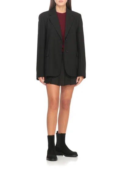 Stuart Weitzman Suede Ankle Boots Block Heel In Black