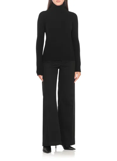 Stuart Weitzman Black Leather Stuart Power Ankle Boots