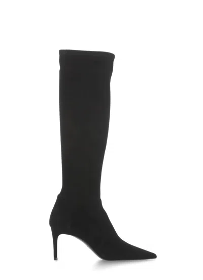 Stuart Weitzman 60mm Stuart Power Boots In Black