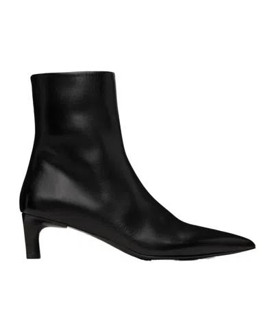 Marsèll Aculeo Basalt Pointed-toe Kitten-heel Boots In Black