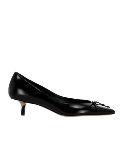 Jacquemus Pointed Toe Pumps Bow Detail In Black