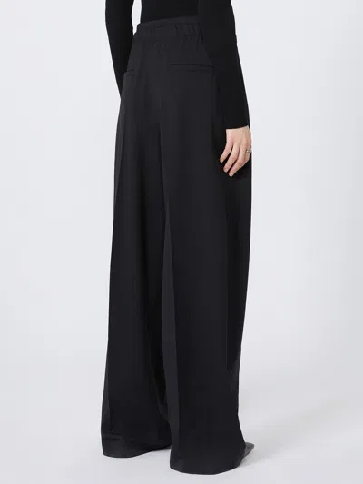 Sportmax Wide-leg Trousers Double Waistband In Black