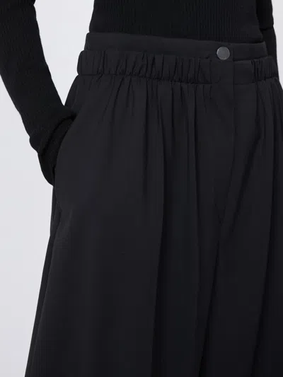 Sportmax Wide-leg Trousers Double Waistband In Black