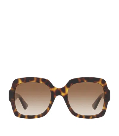 Gucci Tortoiseshell-effect Square-frame Sunglasses In Brown