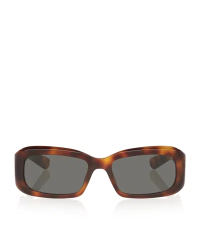 Saint Laurent Womens Brown Sl 809 Rectangle-frame Acetate Sunglasses In Brown