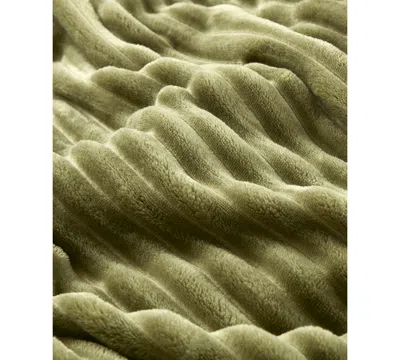 Arch Studio Ribbed Plush Blanket, Full/queen, Macy's Exclusive In Green