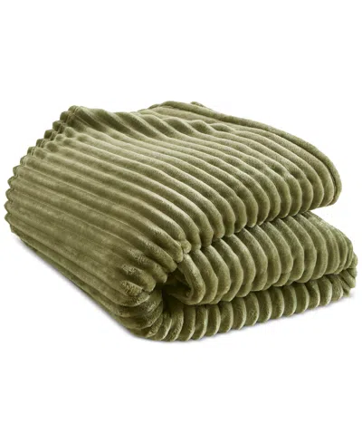 Arch Studio Ribbed Plush Blanket, Full/queen, Macy's Exclusive In Green