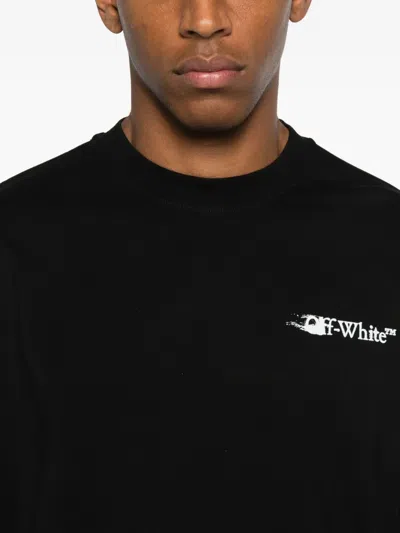 Off-white Ink Arrow 90 S Cotton Long Sleeve T-shirt In Black