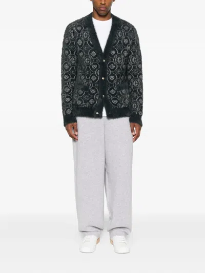 Casablanca Monogram Cardigan In Black