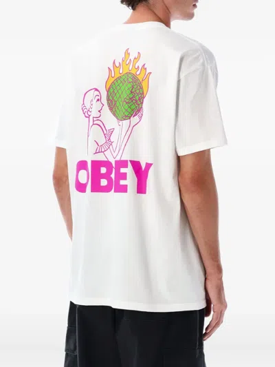 Obey T-shirt In White