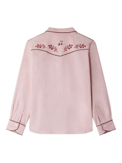 Bonpoint Cotton Embroidered Jiggle Shirt In Pink