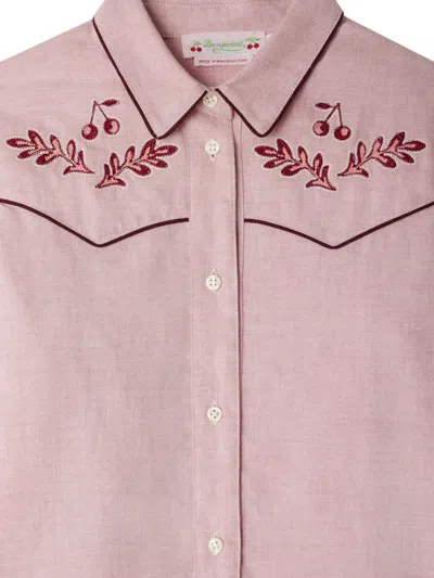 Bonpoint Cotton Embroidered Jiggle Shirt In Pink