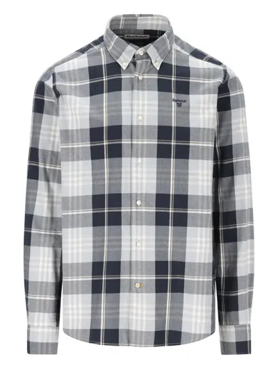 Barbour Checked Embroidered Shirt In Blue