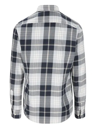 Barbour Checked Embroidered Shirt In Blue
