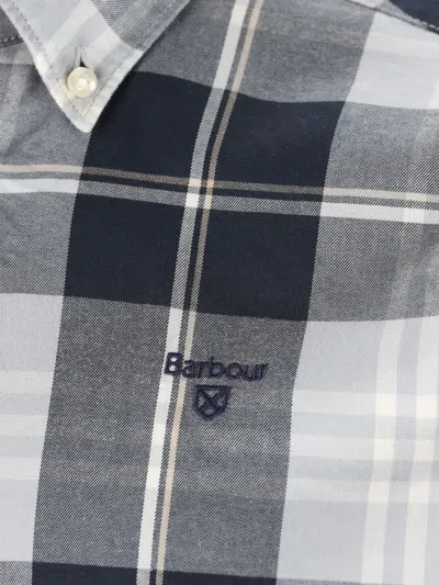 Barbour Checked Embroidered Shirt In Blue
