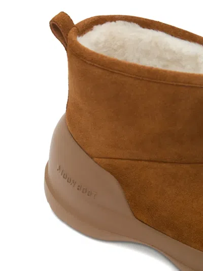 Moon Boot Mezzaluna Rain Boots In Brown