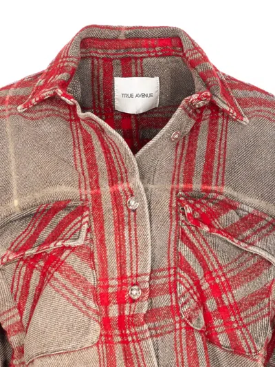 True Avenue Checked Amelia Jacket Buttons Closure In Red