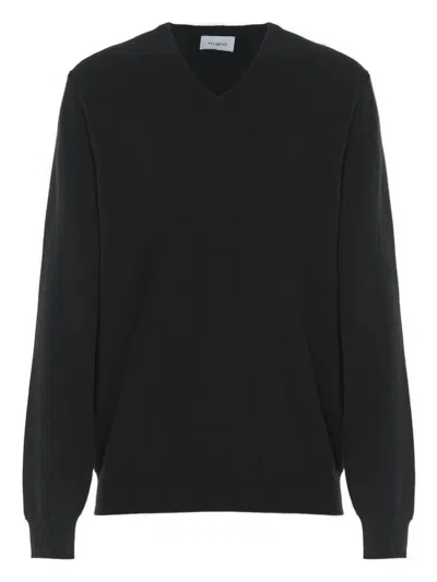 Malo V-neck Cashmere Sweater In Black