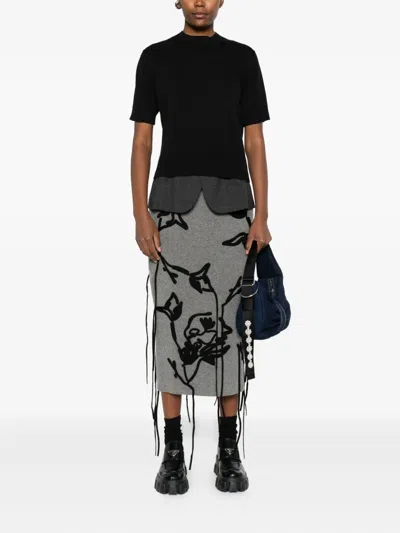 短袖分层式毛衣