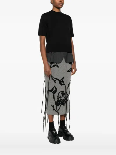 短袖分层式毛衣