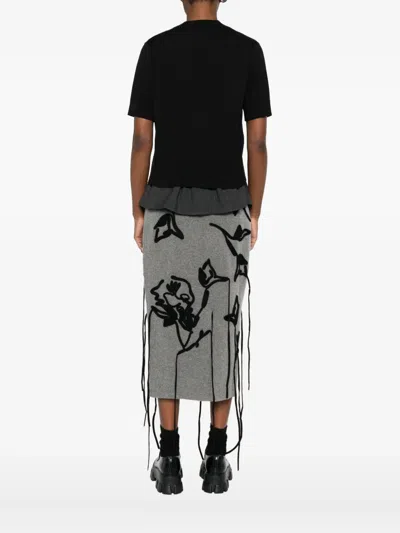 短袖分层式毛衣