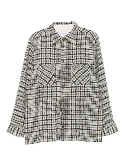 Maison Labiche Houndstooth Check Shirt In Neutral