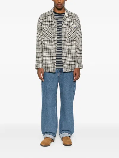 Maison Labiche Houndstooth Check Shirt In Neutral