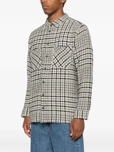 Maison Labiche Houndstooth Check Shirt In Neutral