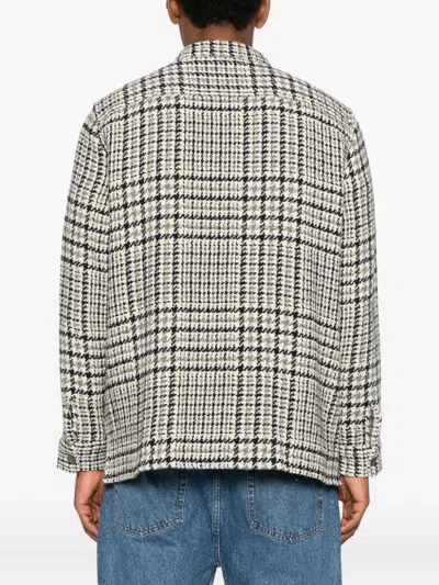 Maison Labiche Houndstooth Check Shirt In Neutral