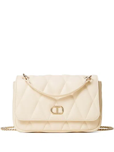 Twinset Audrey Quilted Chain Shoulder Bag In Neutral