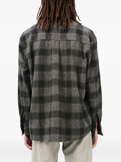 Our Legacy Mens Above Oakland Low Twist Check Shirt In Black