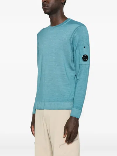 C.p. Company Crew-neck Lens-pocket Sweater In Multi