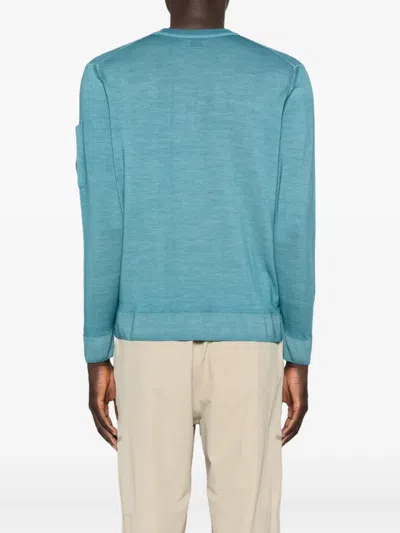 C.p. Company Crew-neck Lens-pocket Sweater In Multi