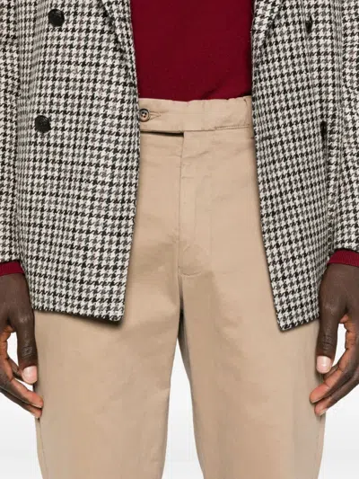 Berwich Flat-front Trousers In White