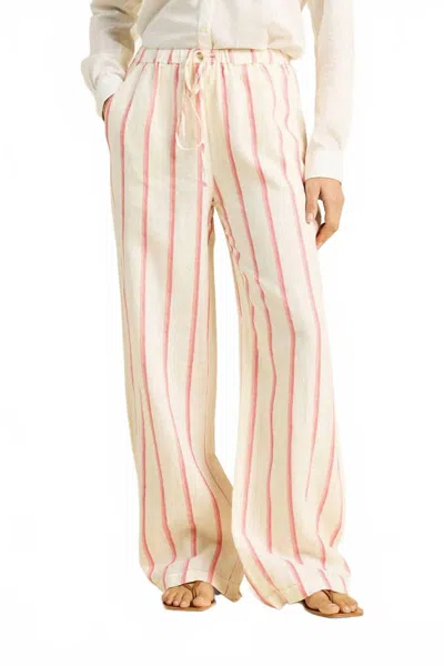 Trovata Vera Relaxed Straight Pants In Pomme Stripe In Multi