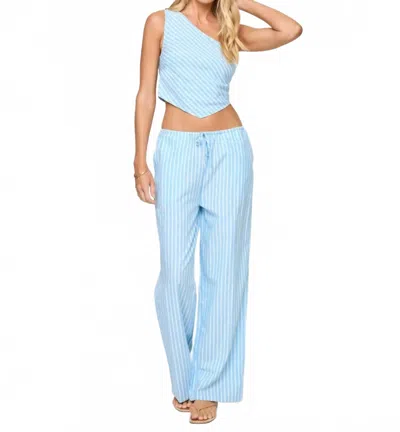 L*space June Linen Blend Asymmetric Top In Black