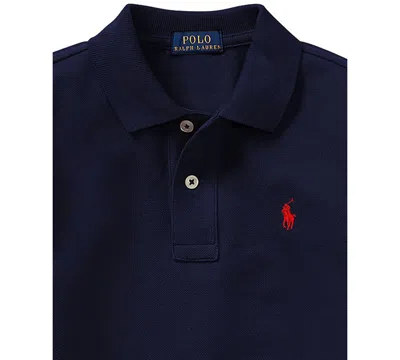 Polo Ralph Lauren Toddler And Little Boys Cotton Mesh Long Sleeve Polo Shirt In Blue