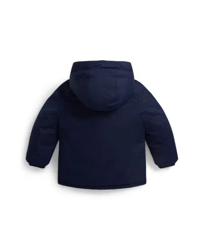 Polo Ralph Lauren Big Boys Faux-fur-trim Down Parka In Blue