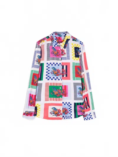 Vilagallo Cuadros Flores Shirt In Multi In Multi