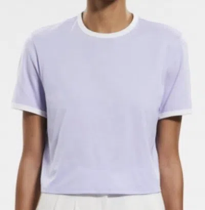 Theory Women's Ringer Top In Soft Iris/white In Multi