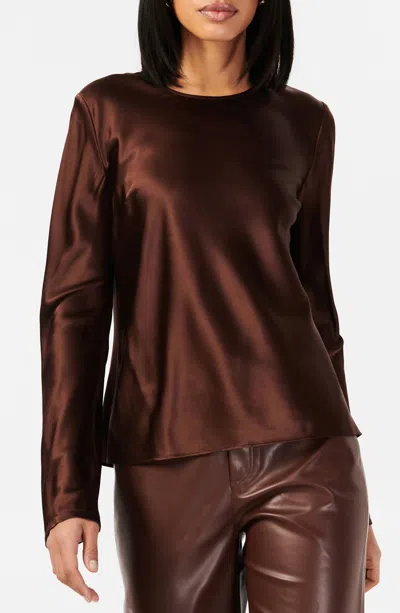 Cami Nyc Shireen Stretch Silk Charmeuse Top In Brown