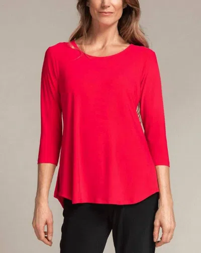 Sympli Go To Classic Tee In Watermelon In Pink