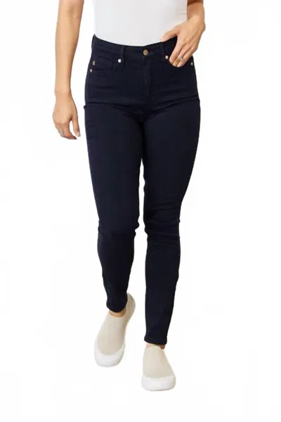 Judy Blue High Waist Tummy Control Skinny Jeans In Navy In Blue
