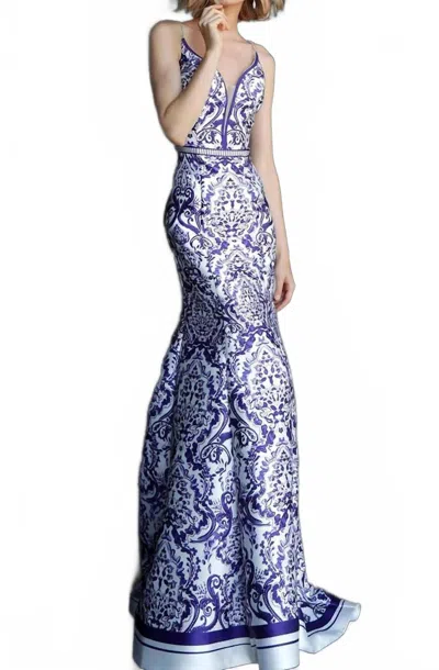 Jvn 65906a In White/purple In Blue